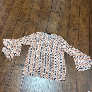 Ivanka Trump Long Ruffle Sleeve Top Size L